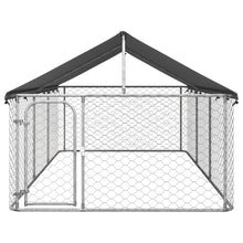 Hondenkennel voor buiten met dak 400x200x150 cm 400 x 200 x 150 cm