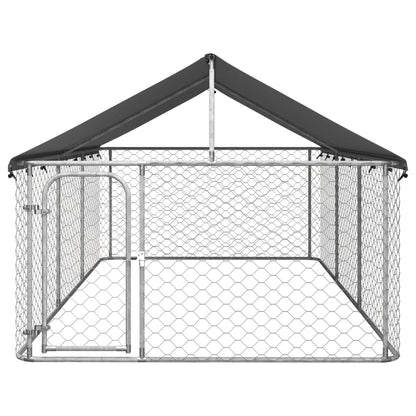 Hondenkennel voor buiten met dak 400x200x150 cm 400 x 200 x 150 cm