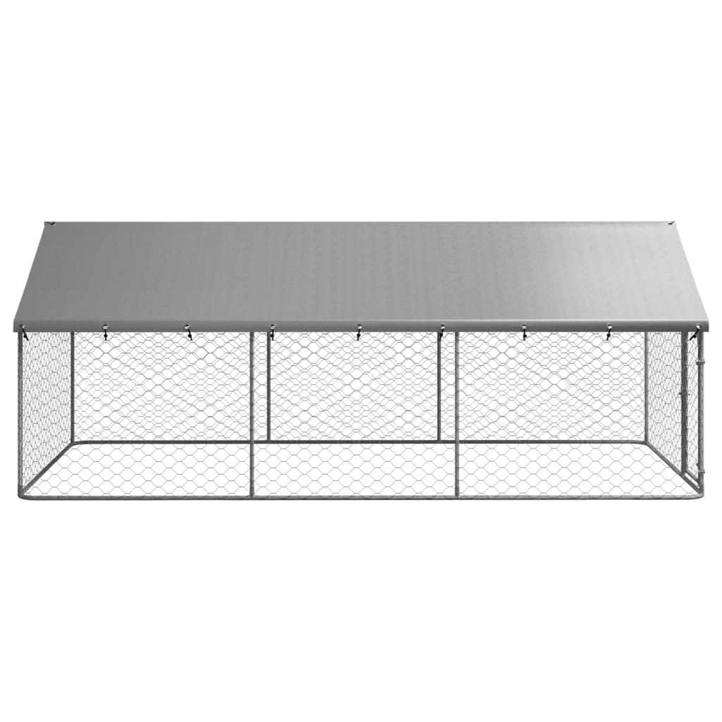 Hondenkennel voor buiten met dak 400x200x150 cm 400 x 200 x 150 cm