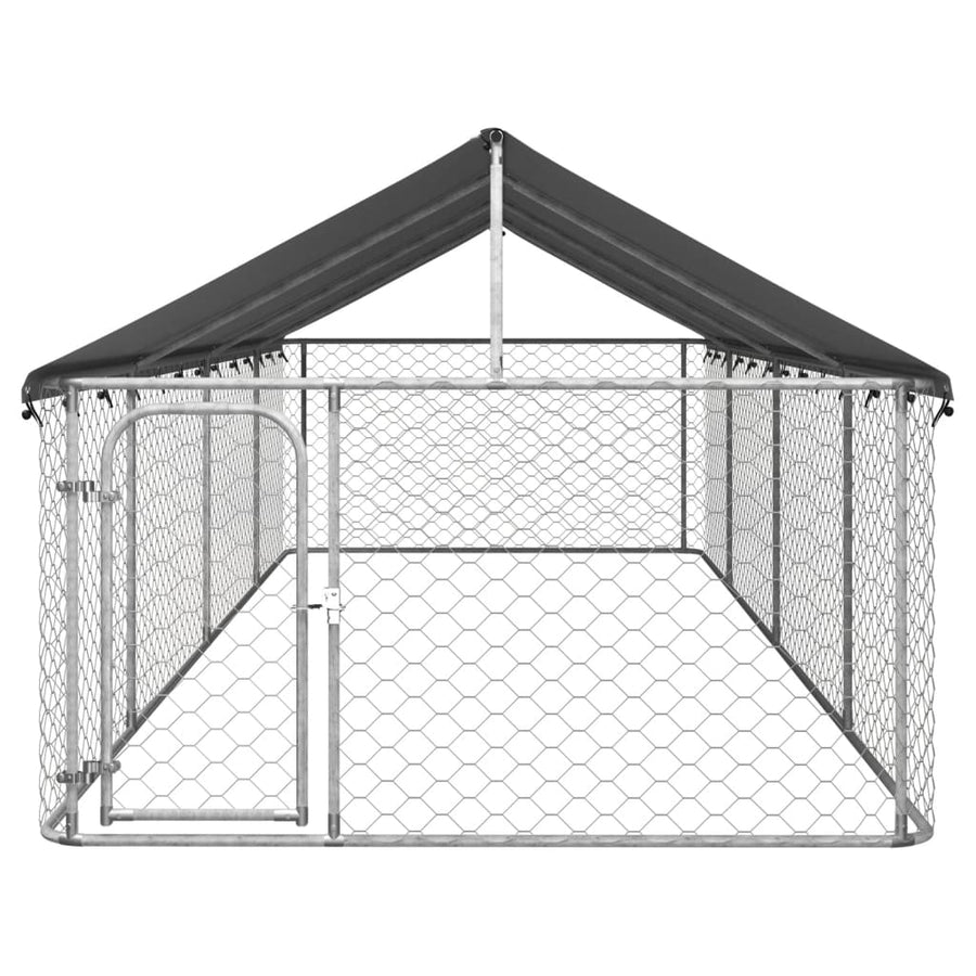 Hondenkennel voor buiten met dak 600x200x150 cm 600 x 200 x 150 cm