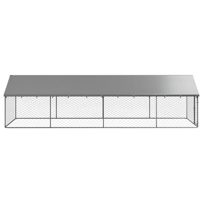 Hondenkennel voor buiten met dak 600x200x150 cm 600 x 200 x 150 cm