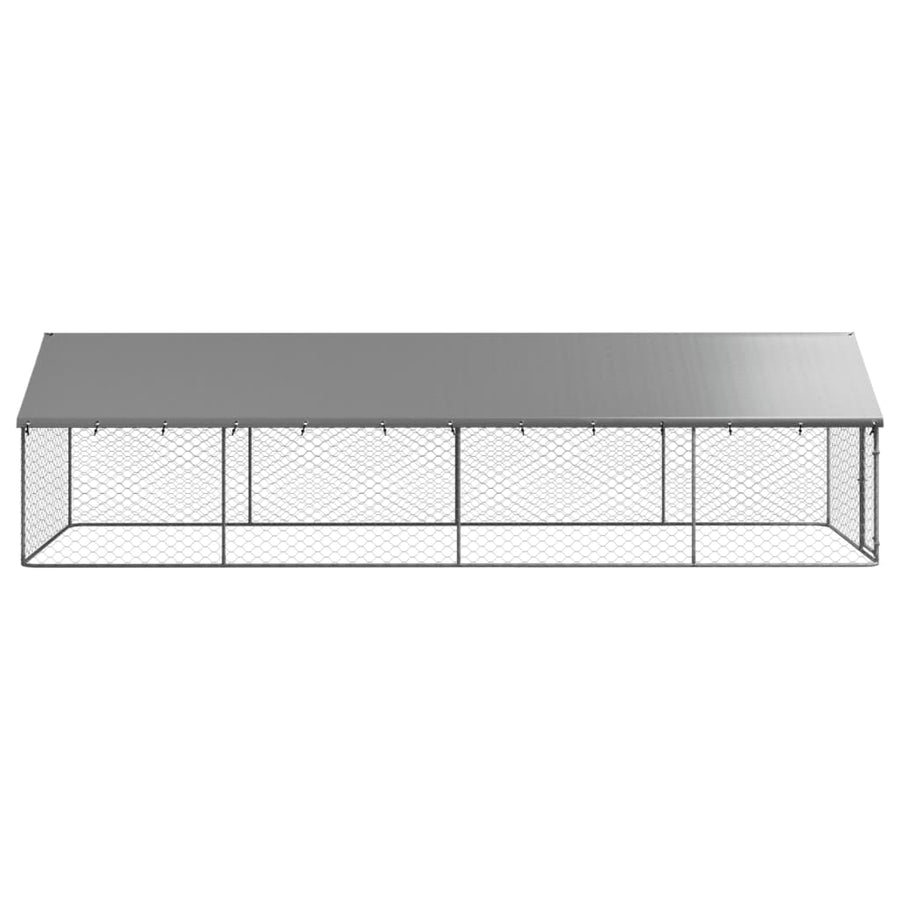 Hondenkennel voor buiten met dak 600x200x150 cm 600 x 200 x 150 cm