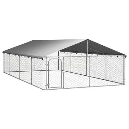 Hondenkennel voor buiten met dak 600x300x150 cm 600 x 300 x 150 cm