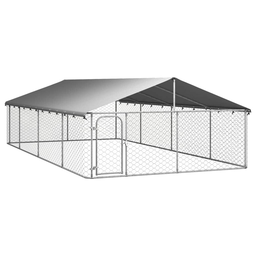 Hondenkennel voor buiten met dak 600x300x150 cm 600 x 300 x 150 cm