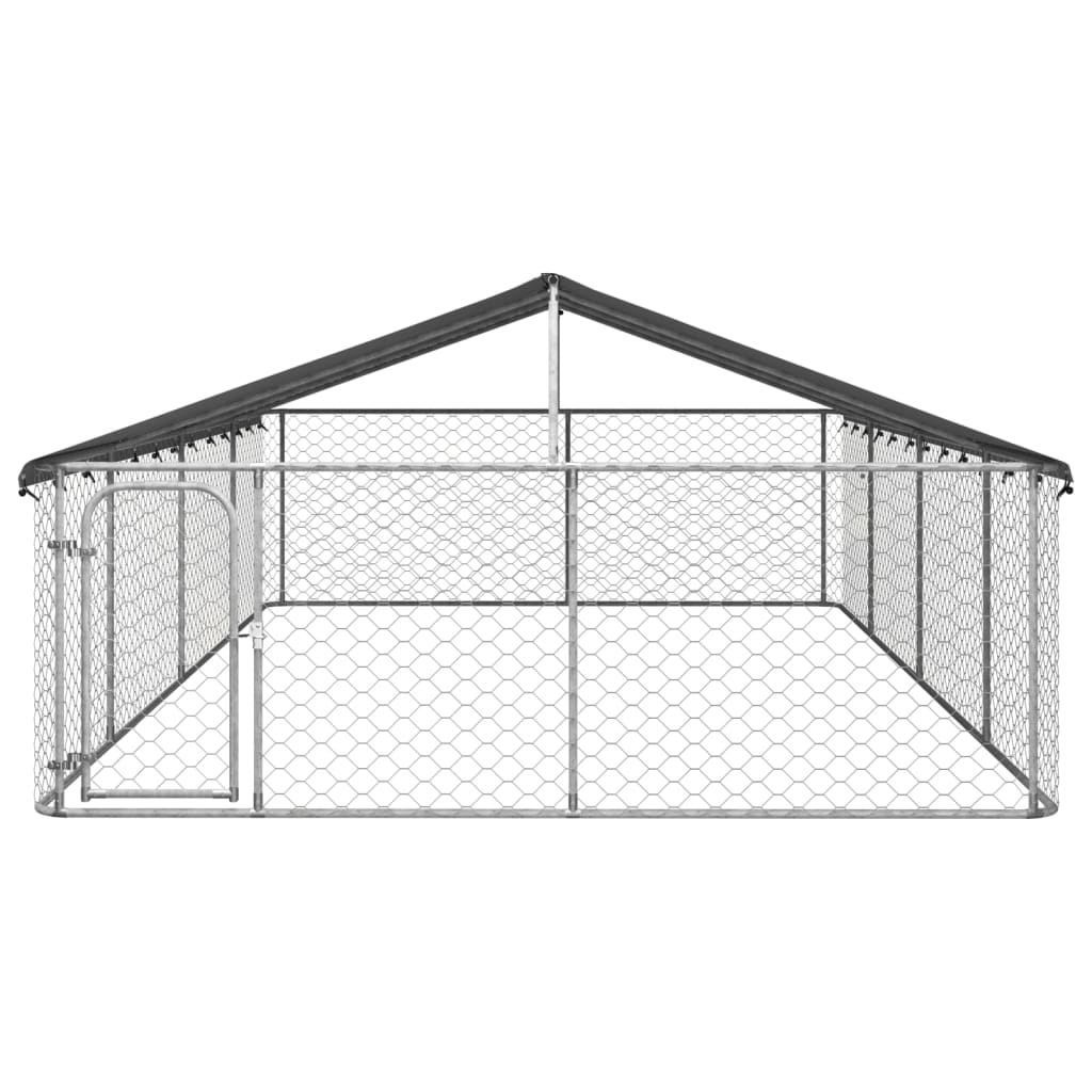 Hondenkennel voor buiten met dak 600x300x150 cm 600 x 300 x 150 cm