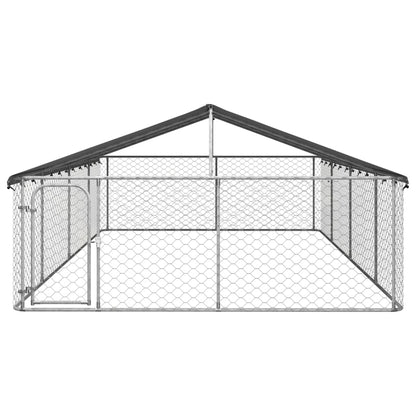 Hondenkennel voor buiten met dak 600x300x150 cm 600 x 300 x 150 cm