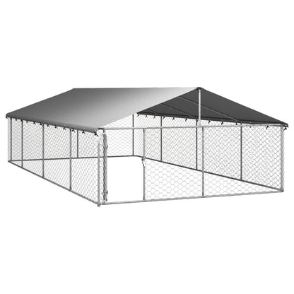 Hondenkennel voor buiten met dak 600x300x150 cm 600 x 300 x 150 cm