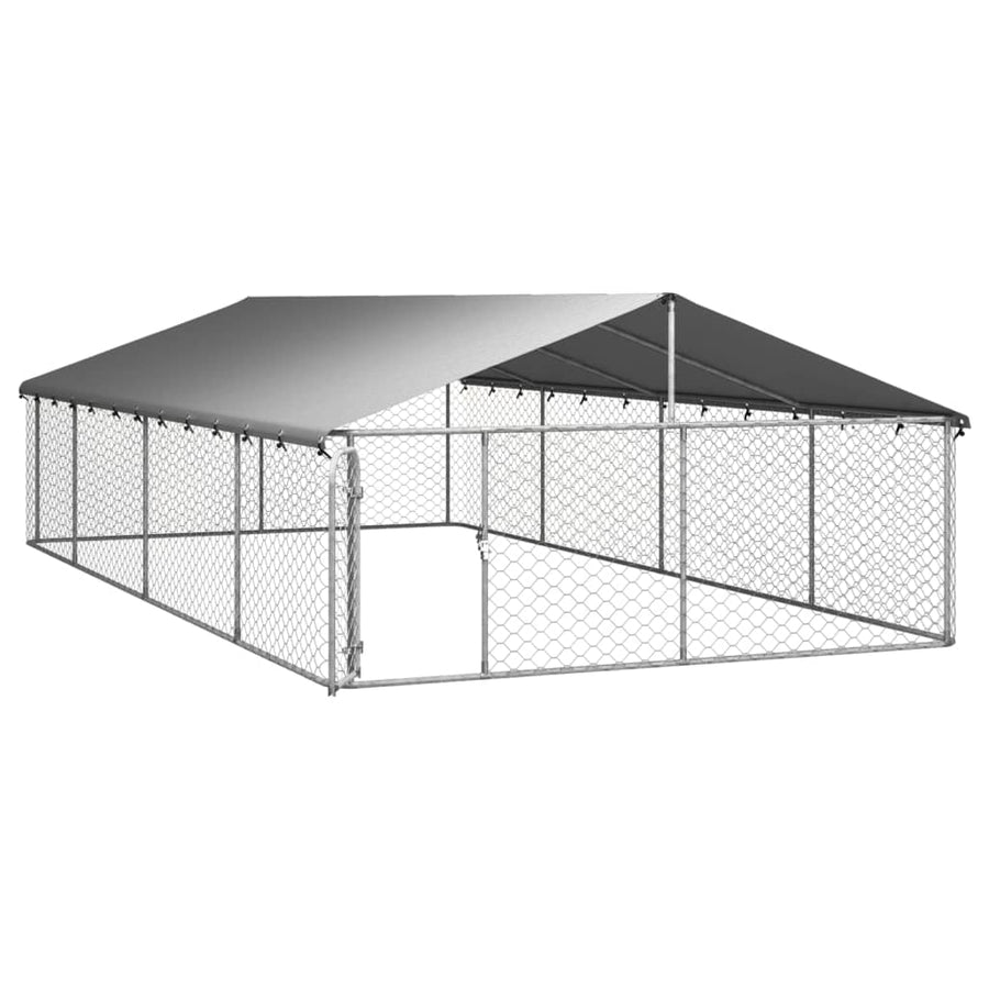 Hondenkennel voor buiten met dak 600x300x150 cm 600 x 300 x 150 cm