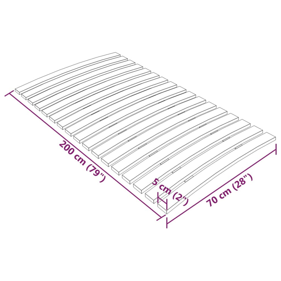 Lattenbodem Met 17 Latten 70 x 200 cm