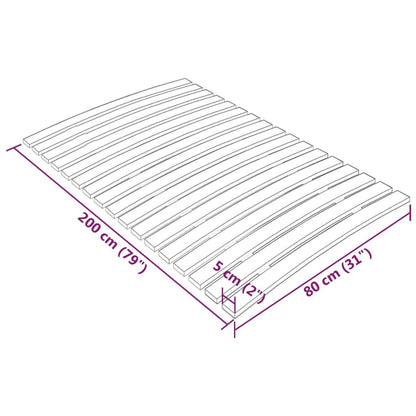 Lattenbodem Met 17 Latten 80 x 200 cm