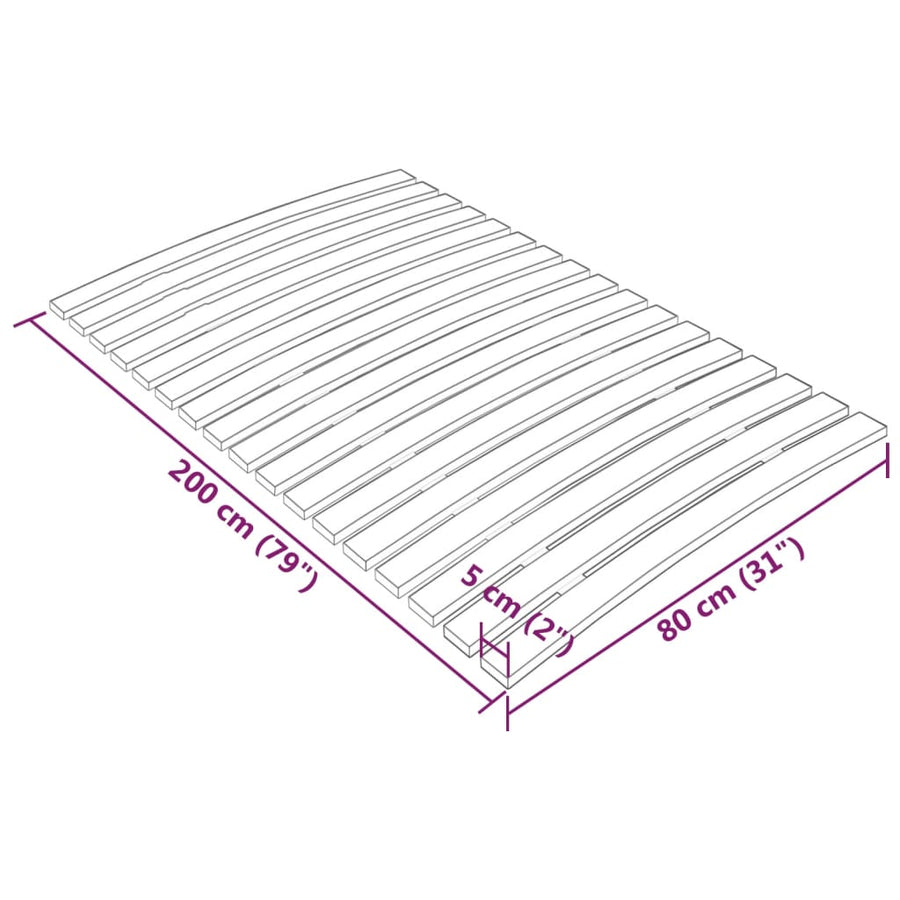 Lattenbodem Met 17 Latten 80 x 200 cm