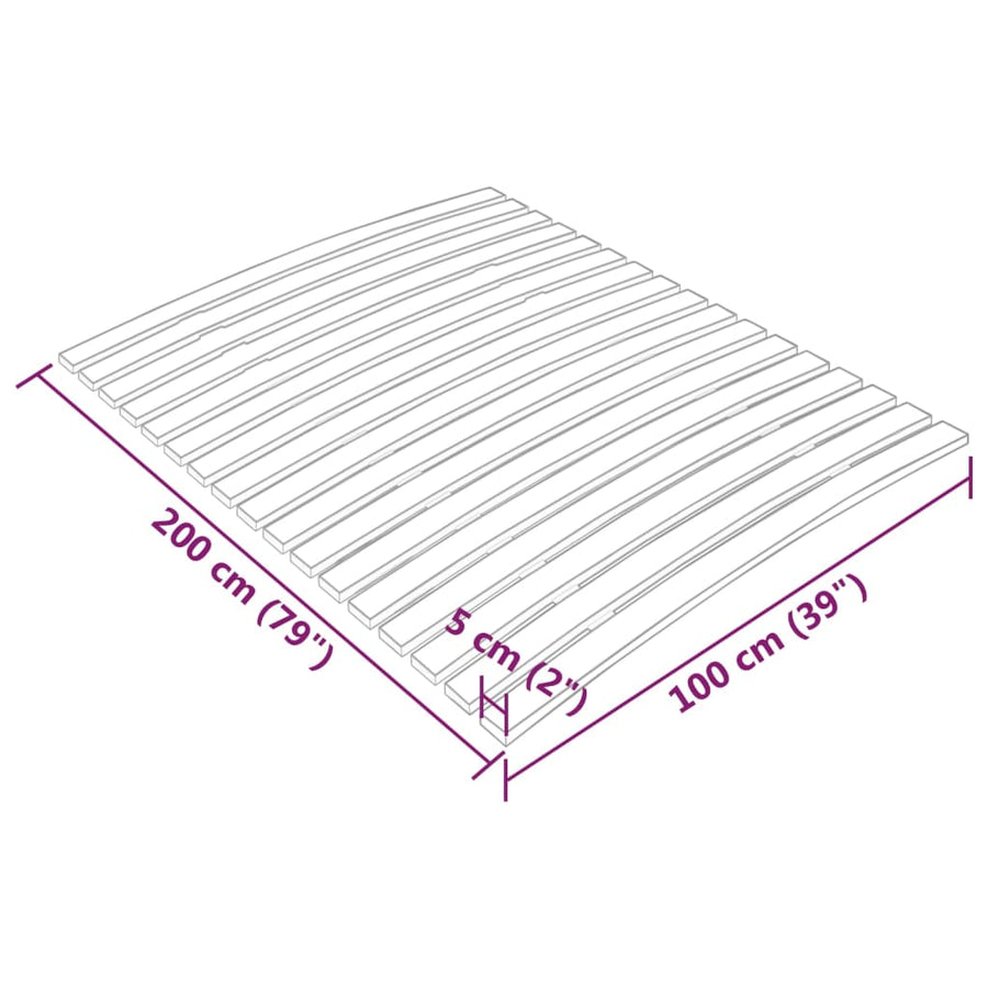 Lattenbodem Met 17 Latten 100 x 200 cm