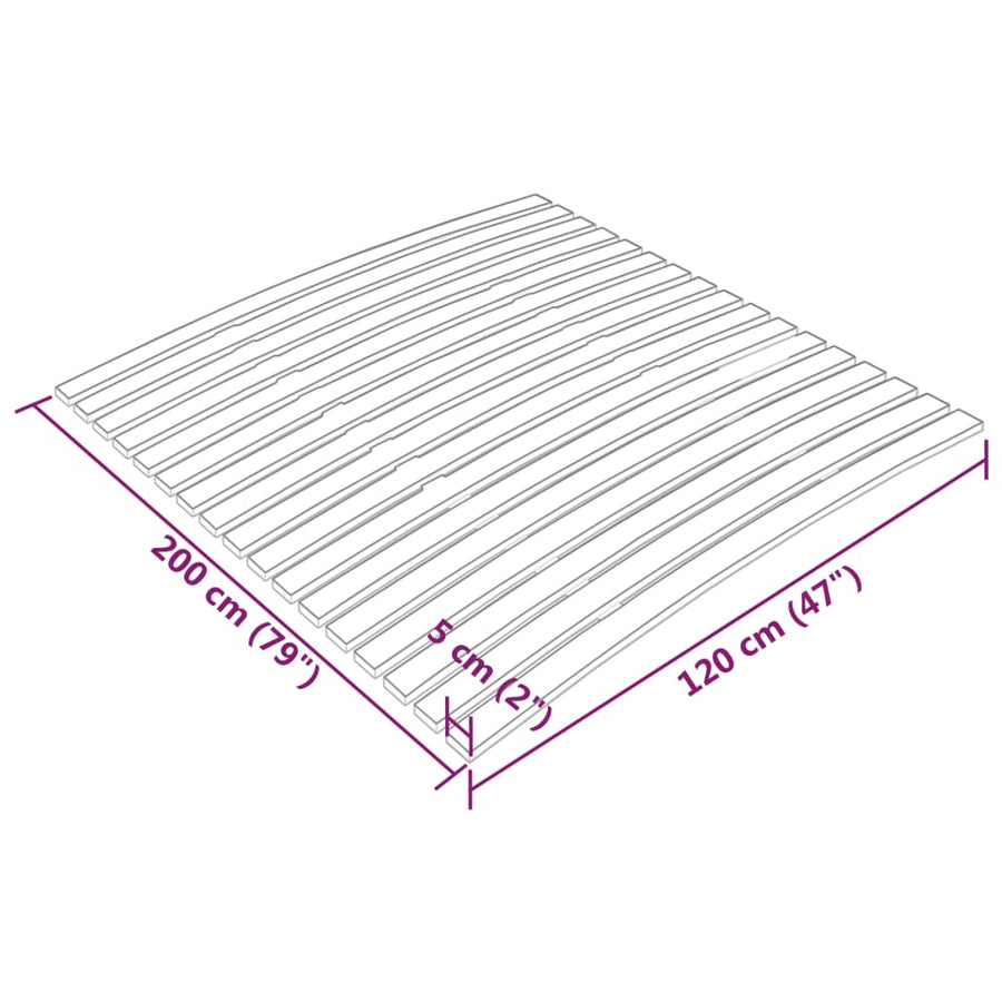 Lattenbodem Met 17 Latten 120 x 200 cm