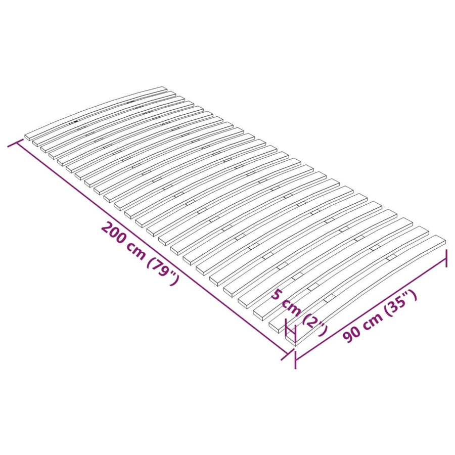Lattenbodem Met 24 Latten 90 x 200 cm