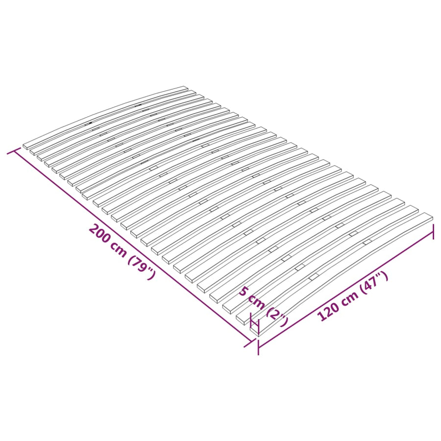 Lattenbodem Met 24 Latten 120 x 200 cm