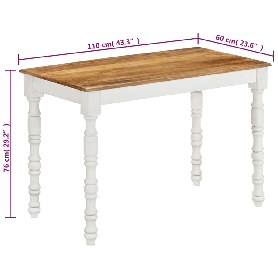 Eettafel 110X60X76 Cm Massief Mangohout