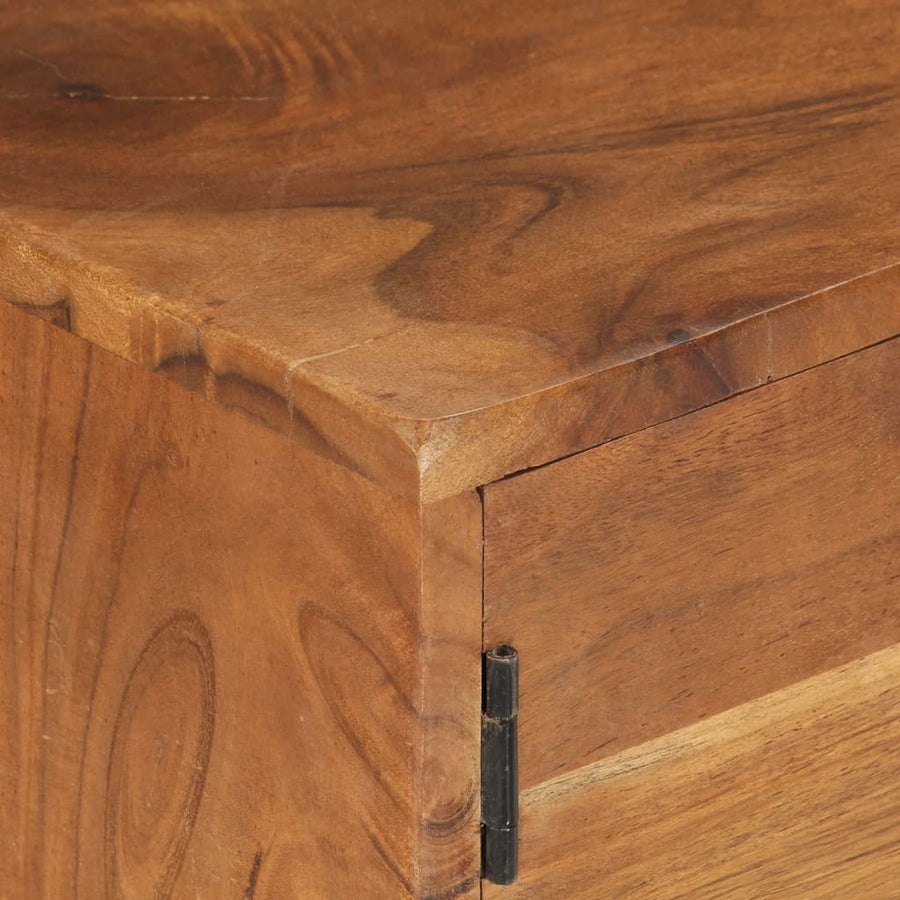 Tv-meubel 140x30x40 cm massief acaciahout met hongingafwerking