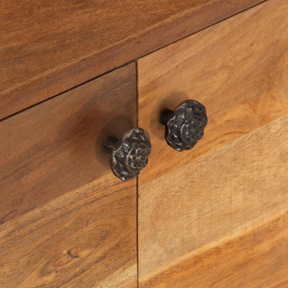 Tv-meubel 140x30x40 cm massief acaciahout met hongingafwerking