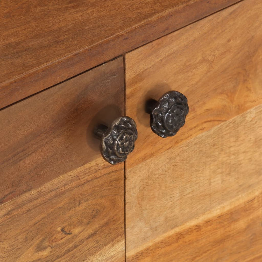 Tv-meubel 140x30x40 cm massief acaciahout met hongingafwerking
