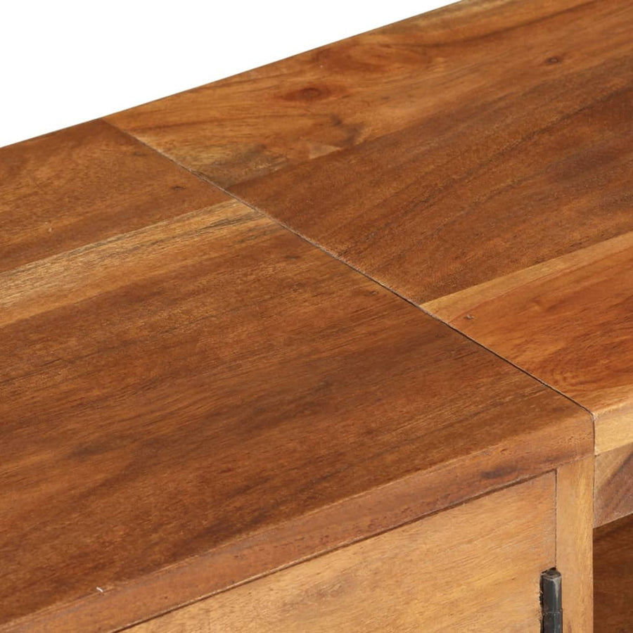 Tv-meubel 140x30x40 cm massief acaciahout met hongingafwerking