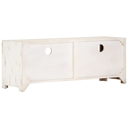 Tv-Meubel 0X30X40 Cm Massief Acaciahout Wit