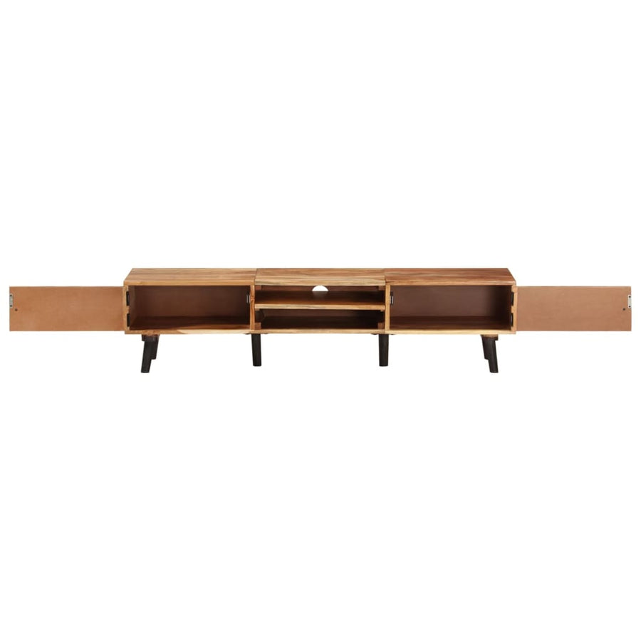 Tv-Meubel 145X35X35 Cm Massief Acaciahout Donkerbruin