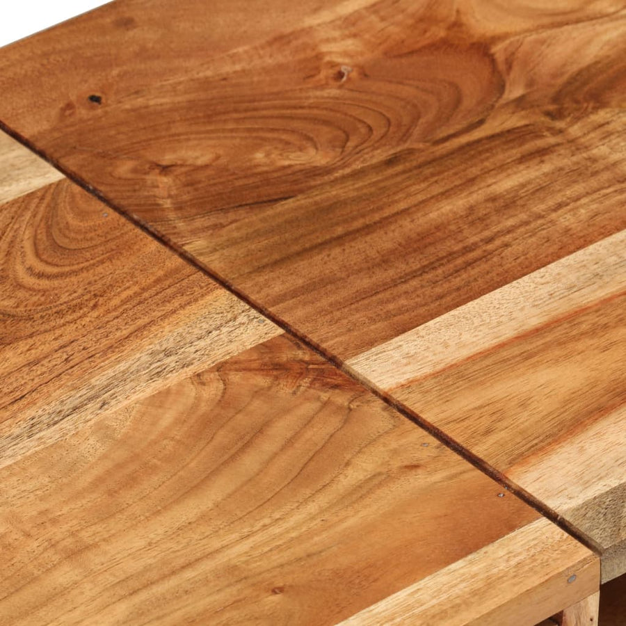 Tv-Meubel 145X35X35 Cm Massief Acaciahout Donkerbruin