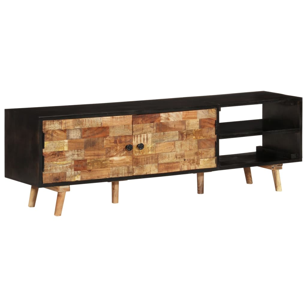 Tv-Meubel 140X30X45 Cm En Massief Acaciahout Ruw mangohout