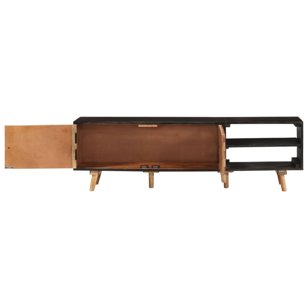 Tv-Meubel 140X30X45 Cm En Massief Acaciahout Ruw mangohout