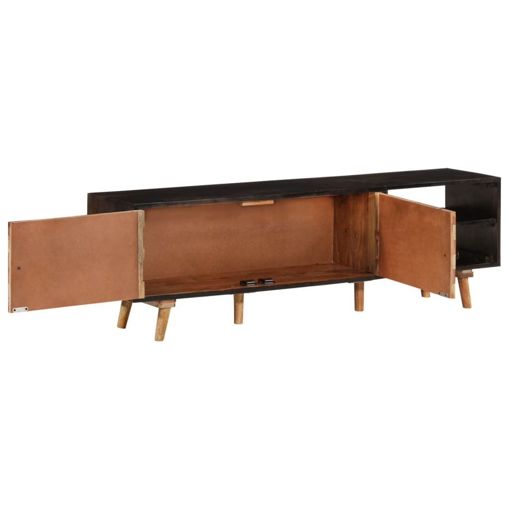 Tv-Meubel 140X30X45 Cm En Massief Acaciahout Ruw mangohout
