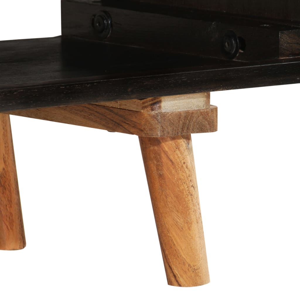 Tv-Meubel 140X30X45 Cm En Massief Acaciahout Ruw mangohout