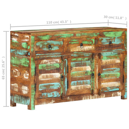 Dressoir 110 x 30 x 65 cm massief gerecycled hout