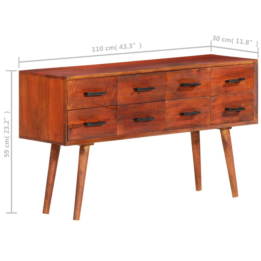 Dressoir 110x30x59 cm massief mangohout