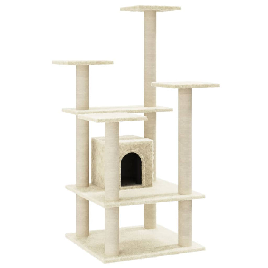 Kattenkrabpaal Met Sisal Krabpalen 110 Cm Kleurig Crème