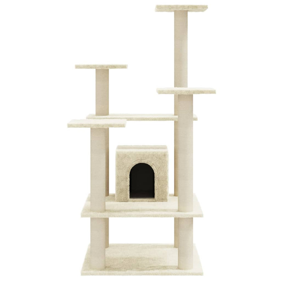 Kattenkrabpaal Met Sisal Krabpalen 110 Cm Kleurig Crème