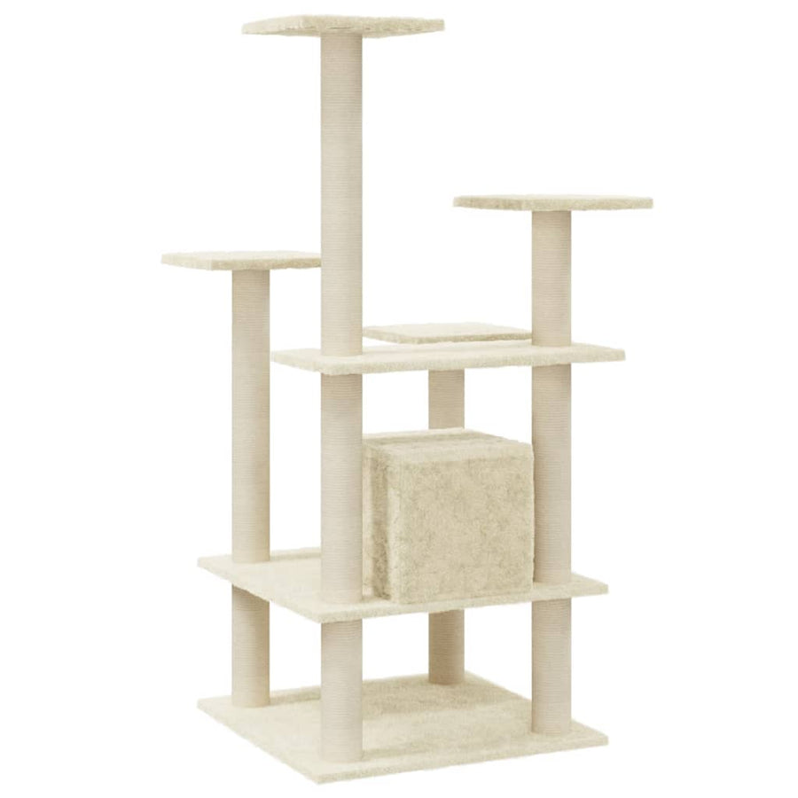 Kattenkrabpaal Met Sisal Krabpalen 110 Cm Kleurig Crème