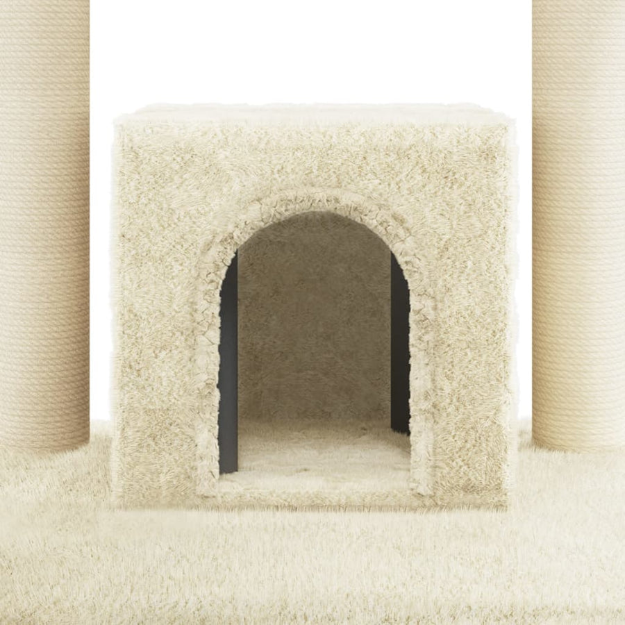 Kattenkrabpaal Met Sisal Krabpalen 110 Cm Kleurig Crème