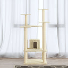 Cat scratching post with sisal scratching posts 110 cm cream-colored