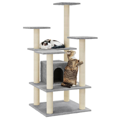 Kattenkrabpaal Met Sisal Krabpalen 110 Cm Lichtgrijs
