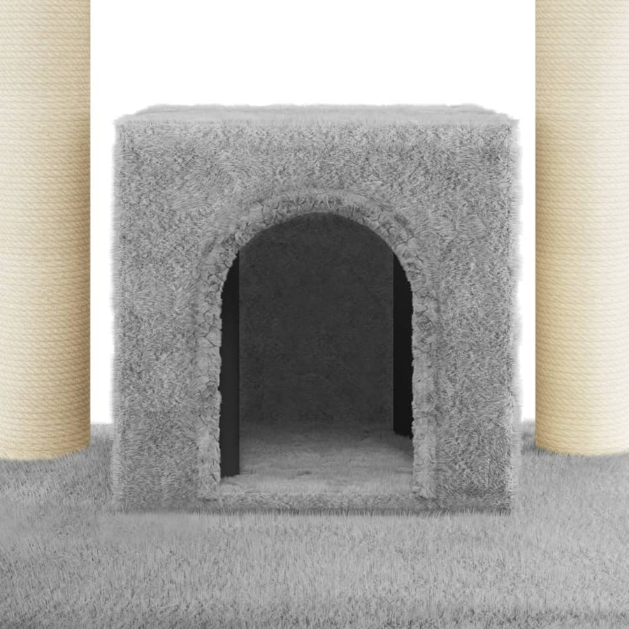 Kattenkrabpaal Met Sisal Krabpalen 110 Cm Lichtgrijs