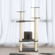 Kattenkrabpaal 110 cm donkergrijs
