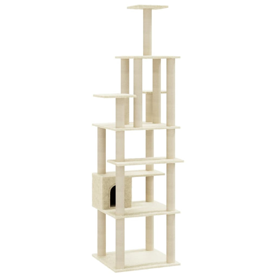 Kattenkrabpaal Met Sisal Krabpalen 183 Cm Crèmekleurig