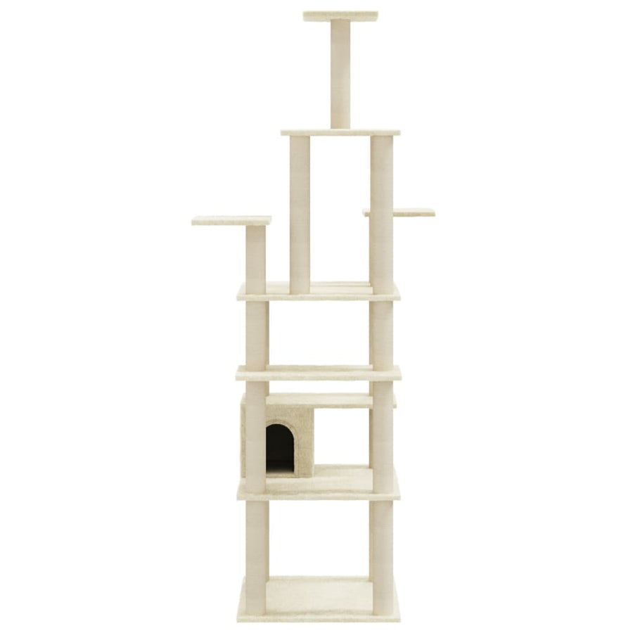 Kattenkrabpaal Met Sisal Krabpalen 183 Cm Crèmekleurig