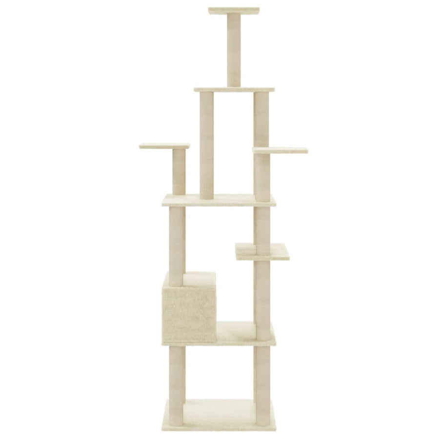 Kattenkrabpaal Met Sisal Krabpalen 183 Cm Crèmekleurig