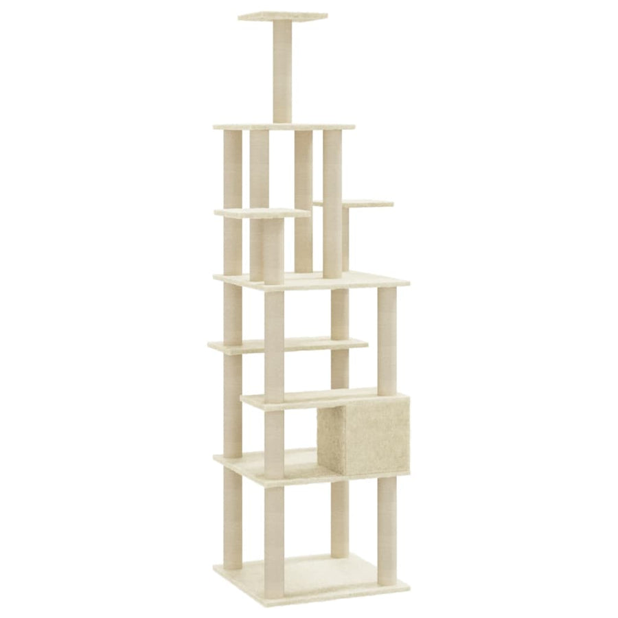Kattenkrabpaal Met Sisal Krabpalen 183 Cm Crèmekleurig