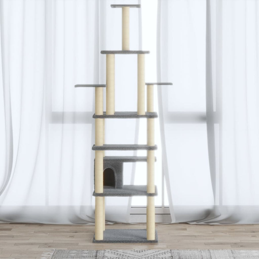 Kattenkrabpaal Met Sisal Krabpalen 183 Cm Crèmekleurig