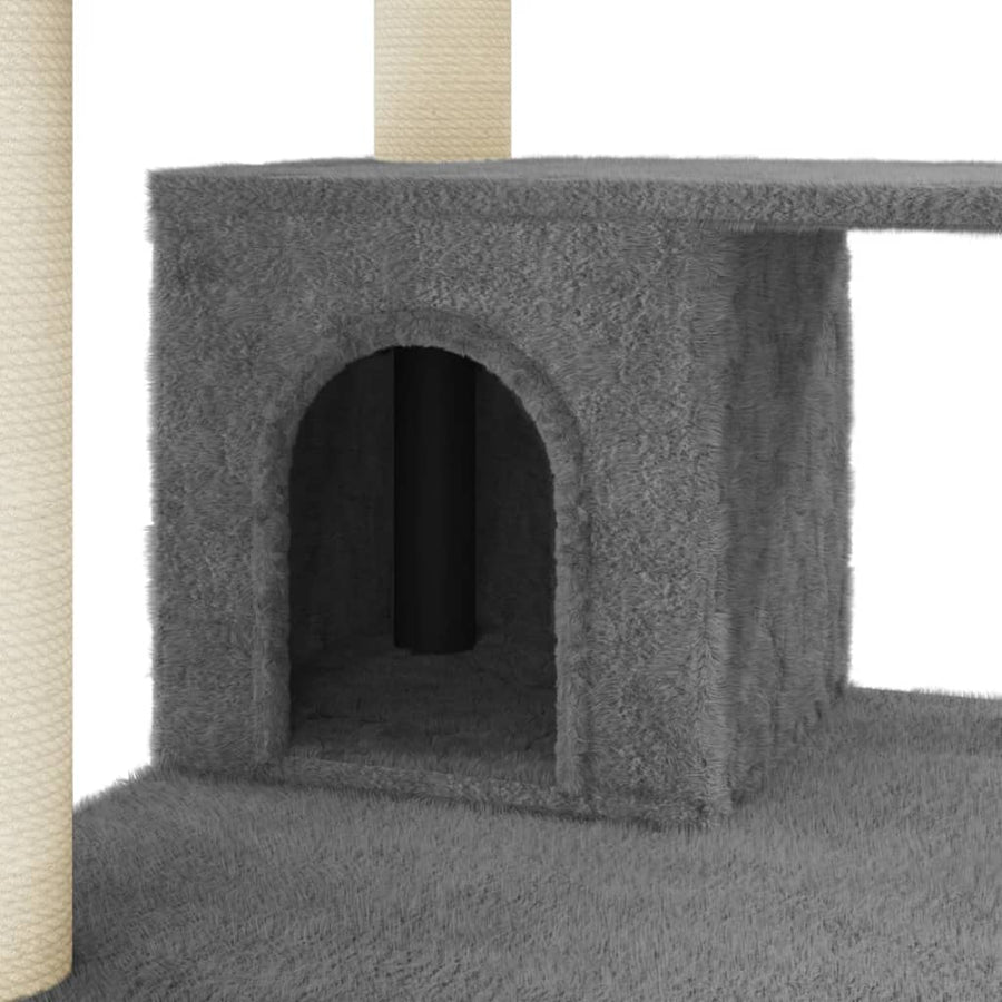 Kattenkrabpaal met sisal krabpalen 183 cm donkergrijs Donkergrijs