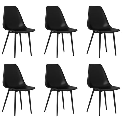 Eetkamerstoelen Pp 6 Zwart