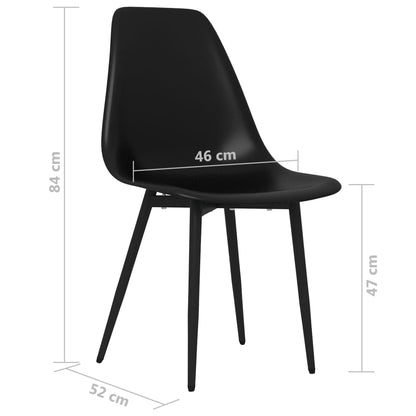 Eetkamerstoelen Pp 6 Zwart