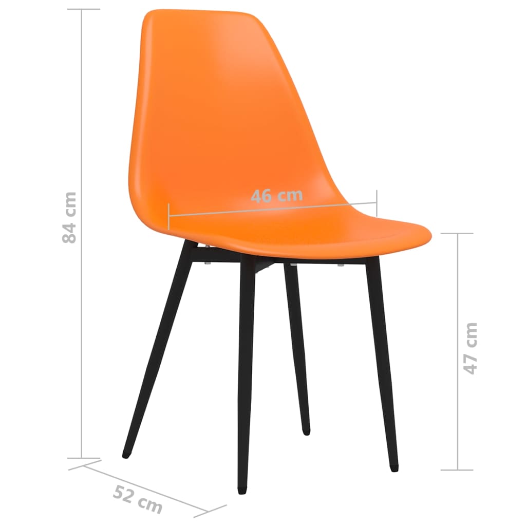 Eetkamerstoelen Pp Oranje 6 orange